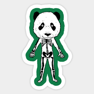 Panda's Skeleton Suit Sticker